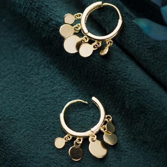 💛Insta 18K gold plated  round tassel earrings - Picture 2 of 5